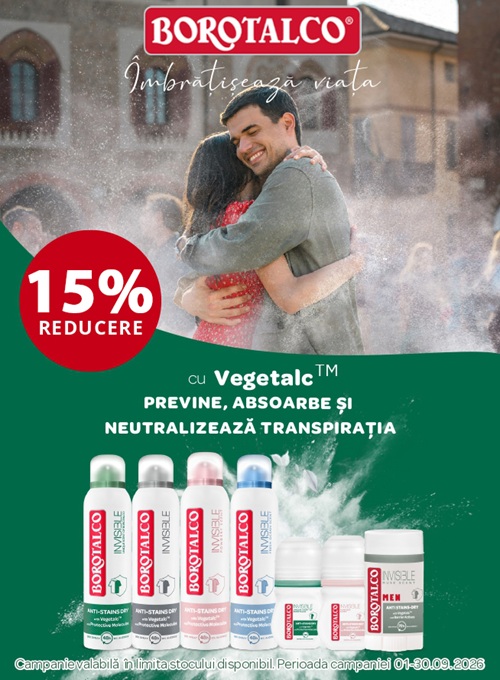 Borotalco 15% Reducere Septembrie
