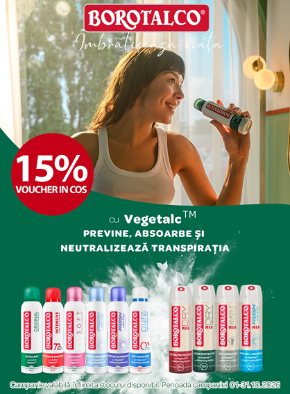 Borotalco 15% Voucher in cos Octombrie