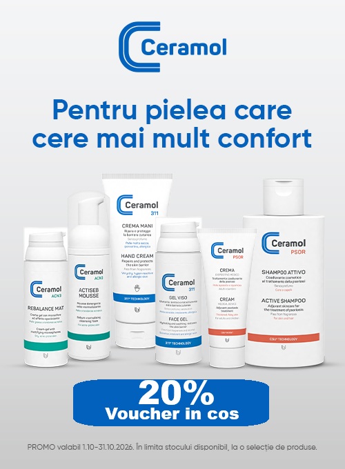 Ceramol 20% Voucher in cos Octombrie