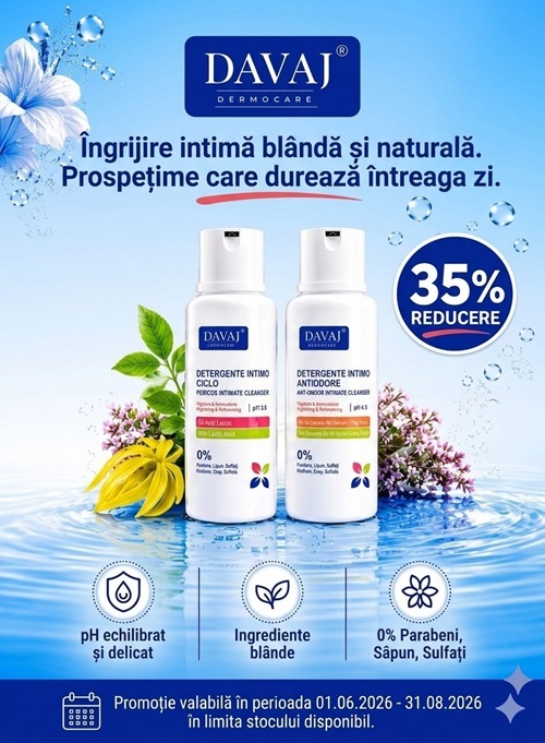 Davaj Dermocare 35% Reducere Iunie-August Exclusiv Online