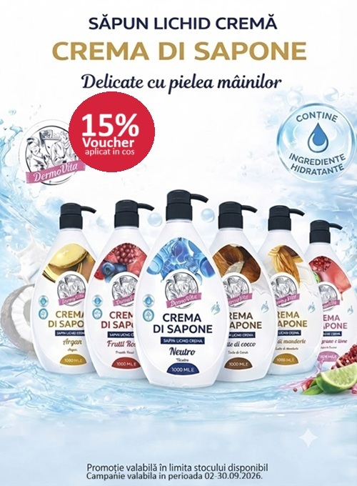 Dermovita 13% Voucher aplicat in cos Septembrie