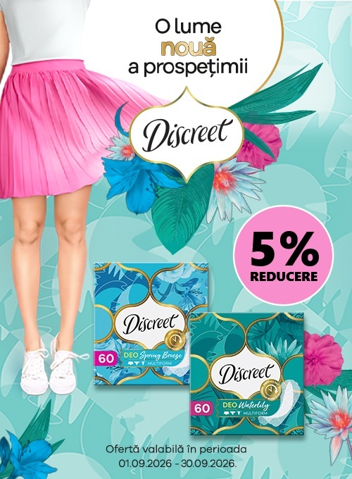 Discreet 5% Reducere Septembrie