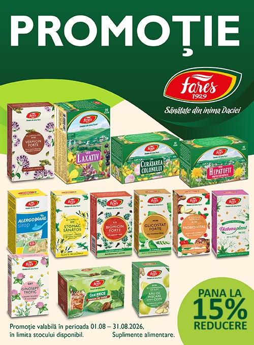 Fares Pana la 15% Reducere August