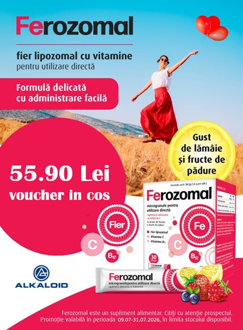 Ferozomal 55.90 Lei  Voucher In Cos iulie