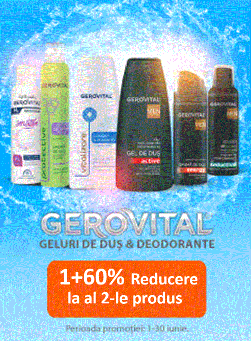 Gerovital 1+60% Reducere la al 2-lea Iunie