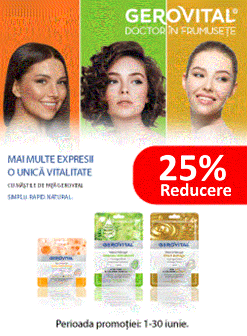 Gerovital 25% Reducere Iunie