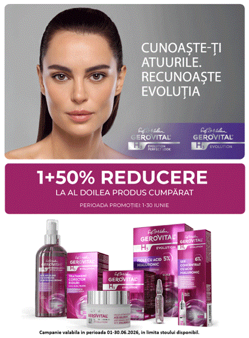 Gerovital H3 Evolution 1+50% Reducere la al 2-lea Iunie