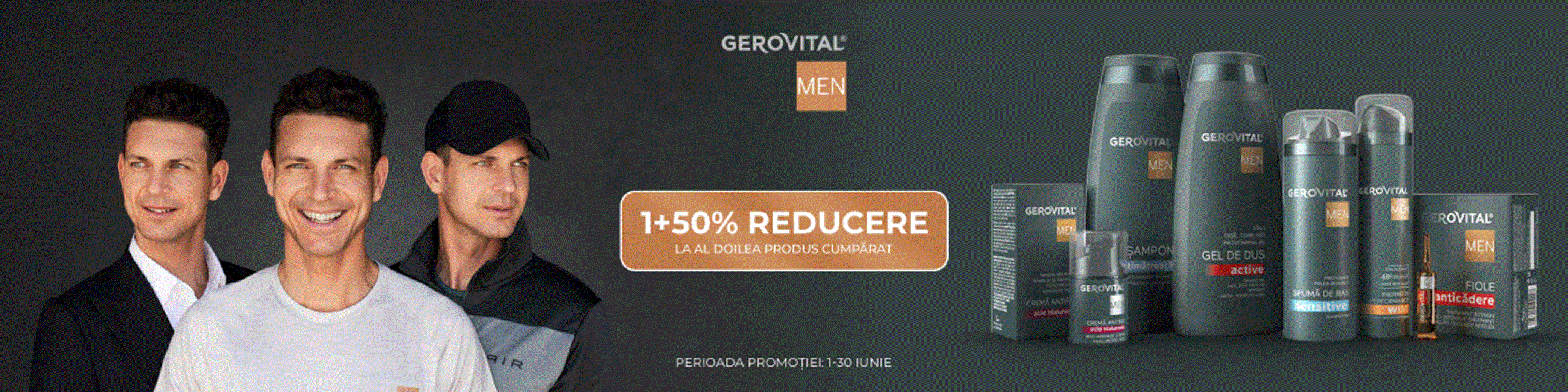 Gerovital Men 1+50% Reducere la al 2-lea Iunie