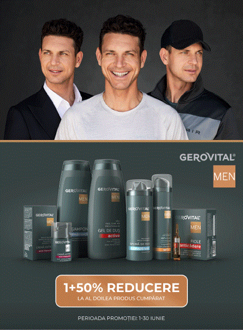 Gerovital Men 1+50% Reducere la al 2-lea Iunie