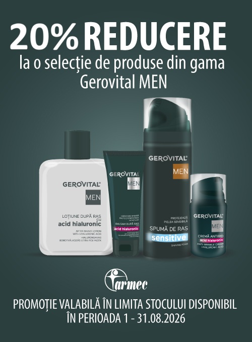 Gerovital Men 20% Reducere August
