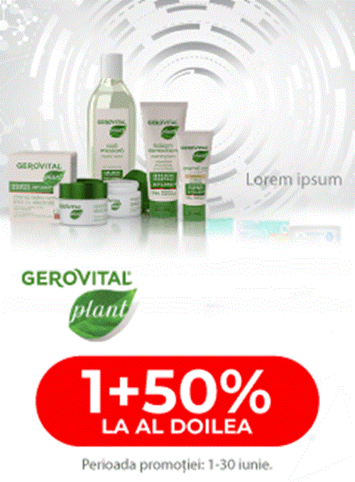 Gerovital Plant 1+50% Reducere la al 2-lea Iunie