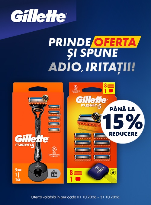 Gillette Pana la 15% Reducere Octombrie