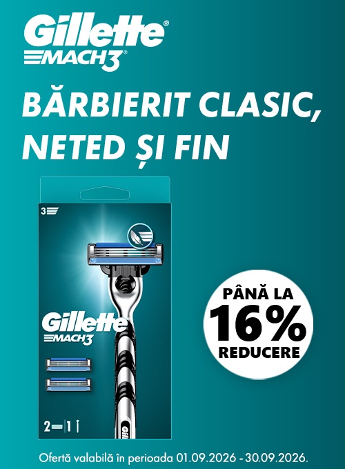 Gillette Pana la 16% Reducere Septembrie