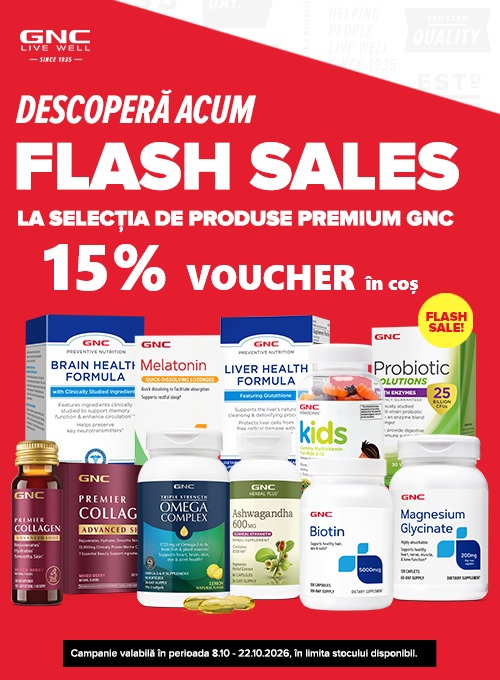 GNC 15% Vocuher in cos Octombrie