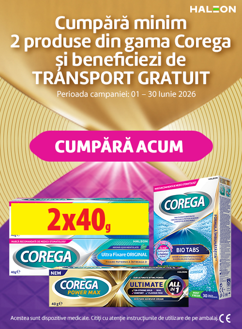 Haleon Corega Transport Gratuit Iunie