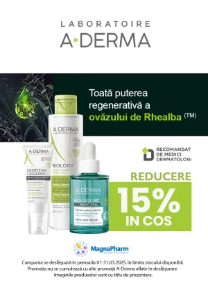 Aderma 15% Reducere in cos Martie