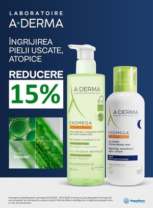 Aderma Exomega 15% Reducere Octombrie
