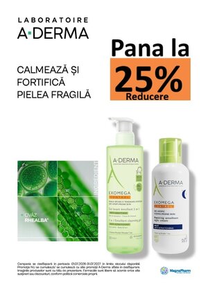 Aderma Pana la 25% Reducere Iulie