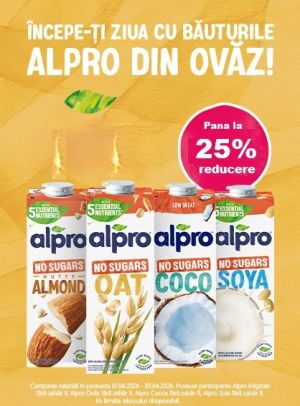 Alpro Pana la 25% Reducere Aprilie