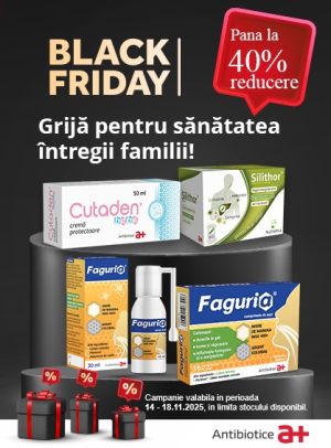 Antibiotice Pana la 40% Reducere Black Friday 2025