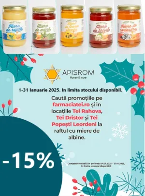 Apisrom 15% Reducere Ianuarie