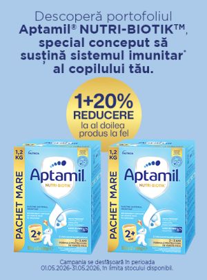 Aptamil 1+20% Reducere la al doilea identic Mai