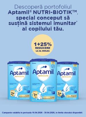 Aptamil 1+25% Reducere La Al Doilea Aprilie