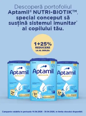 Aptamil 1+25% Reducere La Al Doilea Aprilie