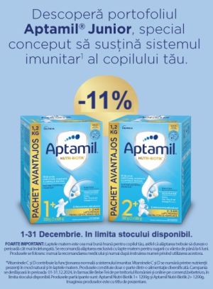 Aptamil 11% Reducere Decembrie