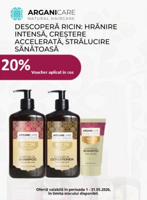 Arganicare 20% Voucher aplicat in cos Mai