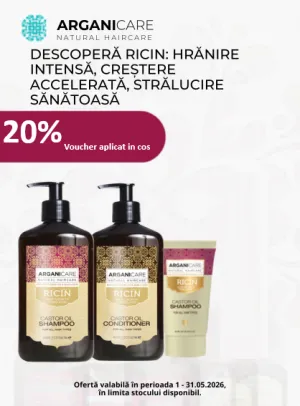 Arganicare 20% Voucher aplicat in cos Mai