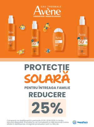 Avene 25% Reducere Mai-August