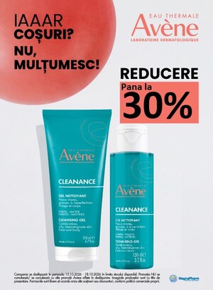 Avene Cleanance Pana la 30% Reducere Octombrie