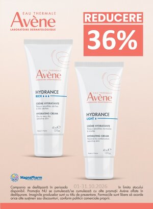 Avene Hydrance 36% Reducere Octombrie