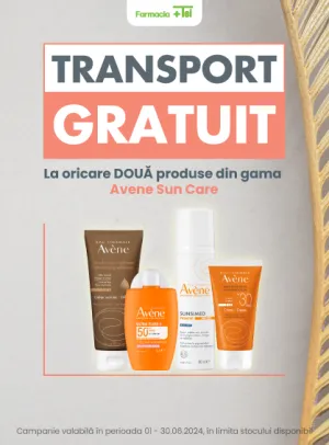Avene Sun Care Transport Gratuit Iunie
