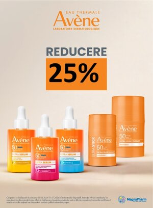 Avene Ultra 25% Reducere Iunie-Iulie