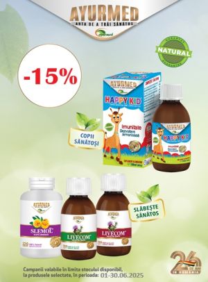 Ayurmed Suplimente 15% Reducere Iunie