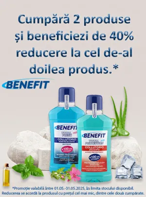 Benefit 1+40% Reducere la al 2-lea Mai