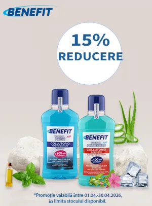 Benefit 15% Reducere Aprilie