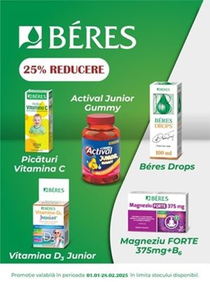 Beres 25% Reducere Ianuarie-Februarie