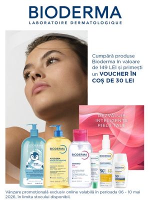 Bioderma 30 Lei Voucher in cos Mai Exclusiv Online