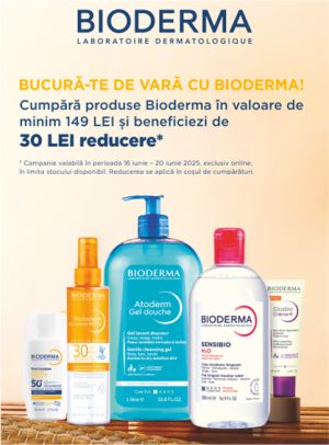 Bioderma 30 Lei Voucher Iunie Exclusiv Online