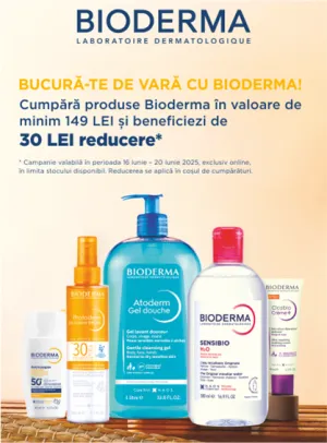 Bioderma 30 Lei Voucher Iunie Exclusiv Online