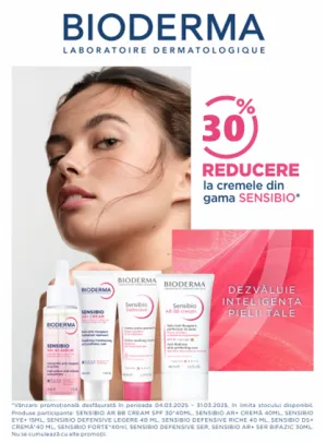 Bioderma Sensibio 30% Reducere Martie