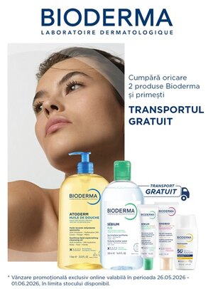 Bioderma Transport Gratuit Mai-Iunie
