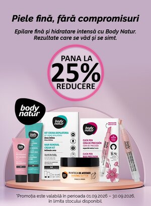 Body Natur Pana la 25% Reducere Septembrie
