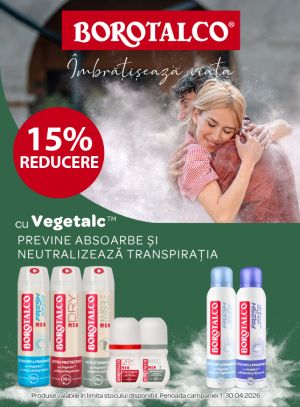 Borotalco 15% Reducere Aprilie