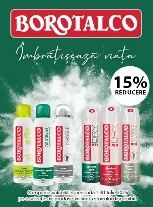 Borotalco 15% Reducere Iulie