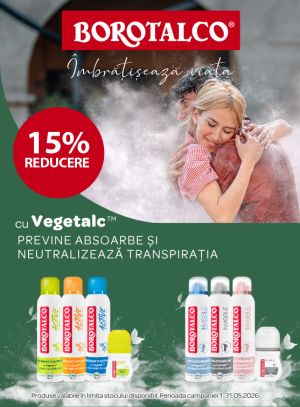Borotalco 15% Reducere Mai