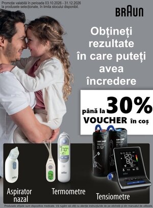 Braun Pana la 30% Voucher in cos Octombrie-Decembrie